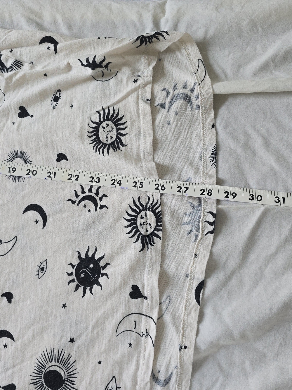 torrid Cream V‑Neck Tee with Black Celestial Print - Picture 6 of 6